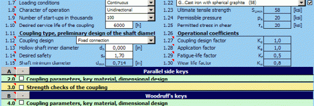 MITCalc Shaft connection screenshot