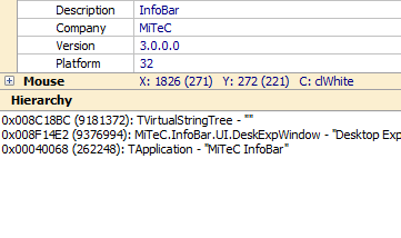 MiTeC InfoBar screenshot