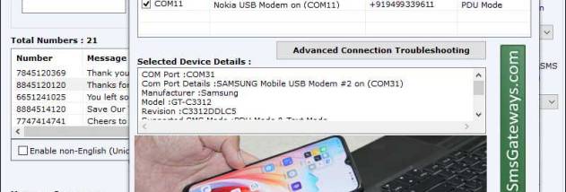 Mobile Bulk SMS Gateway Software screenshot