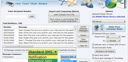 Mobile Messaging Software screenshot