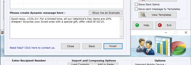 Mobile SMS Applications screenshot