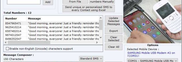 Mobile SMS Gateway Program screenshot