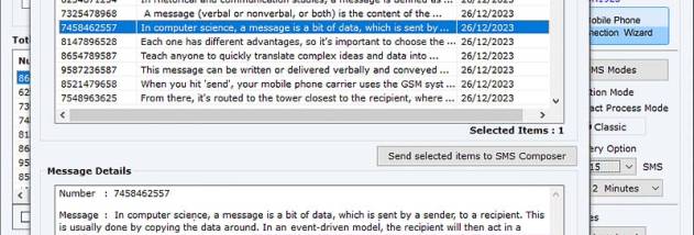 Mobile SMS Software screenshot
