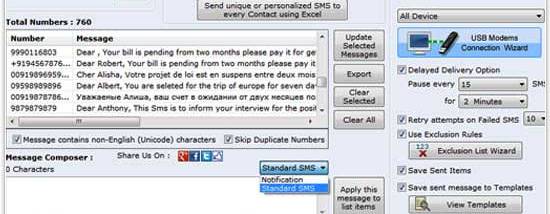 Modem Bulk SMS screenshot