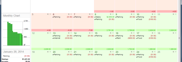 Money Calendar screenshot