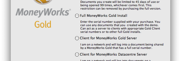 MoneyWorks Cashbook screenshot