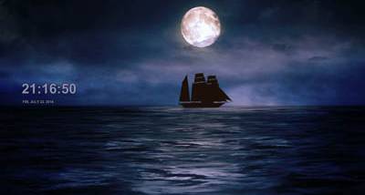 Moonlit Ship Screensaver screenshot
