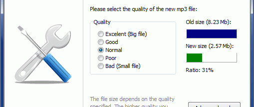 MP3Resizer Express screenshot