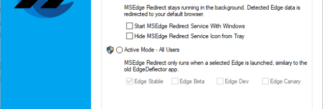 MSEdgeRedirect screenshot
