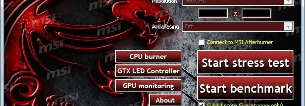 MSI Kombustor screenshot