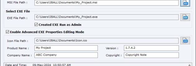 MSI to EXE Converter Software screenshot