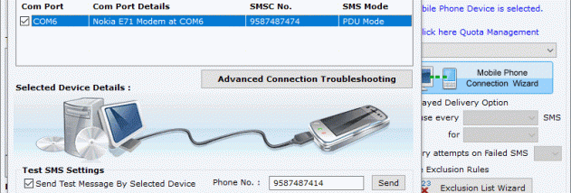 Multi-Device SMS Sending Application screenshot