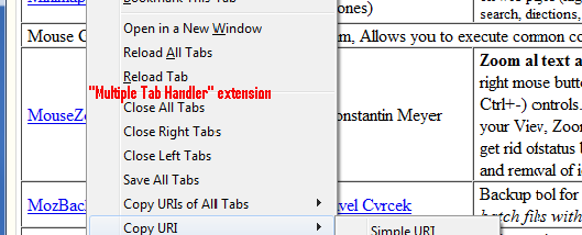 Multiple Tab Handler screenshot