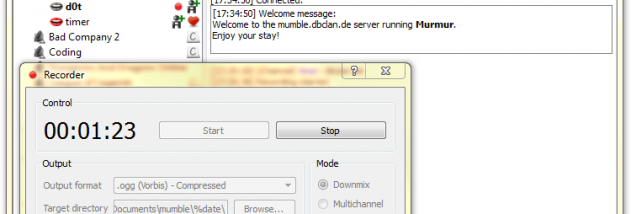 Mumble screenshot