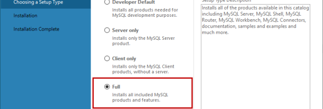 MySQL Installer screenshot