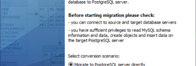 Migrate mysql to postgresql windows