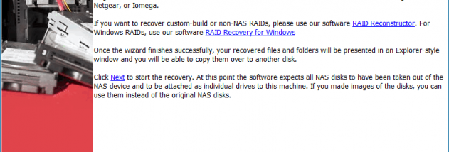 NAS Data Recovery screenshot