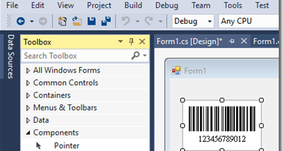 .NET Windows Forms Barcode Control DLL screenshot