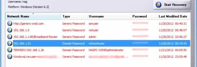 Network Password Decryptor screenshot