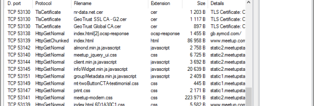 NetworkMiner screenshot