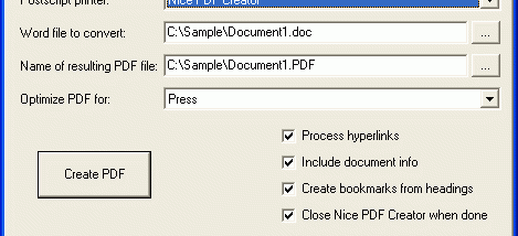 Nice PDF Creator screenshot