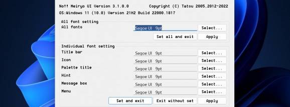 No!! MeiryoUI screenshot