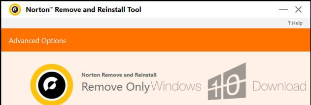 Norton Removal Tool screenshot