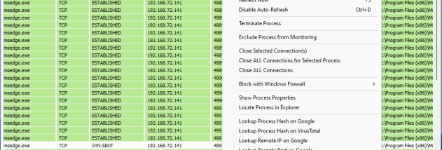 NoVirusThanks Connections Viewer screenshot