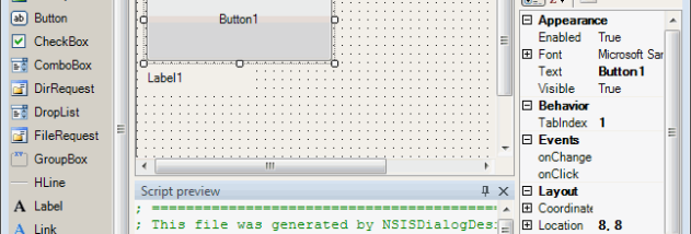 NSIS Dialog Designer screenshot