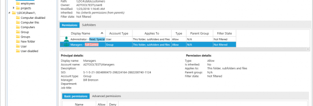 NTFS Permissions Auditor screenshot