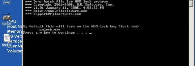 NumLock screenshot