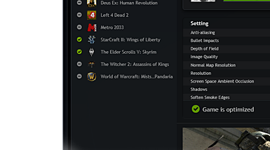 NVIDIA GeForce Experience screenshot