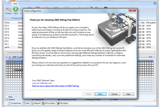 O&O Defrag Free Edition screenshot