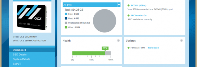OCZ SSD Utility screenshot
