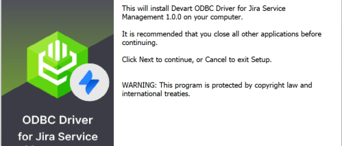 ODBC Driver for Jira Service Management screenshot