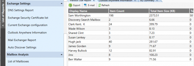 Office 365 Migration Planning Tool screenshot