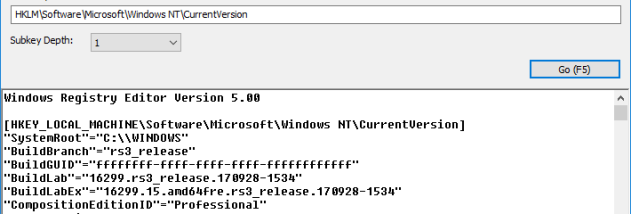 OfflineRegistryView screenshot