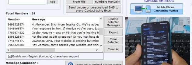 Online SMS Application screenshot
