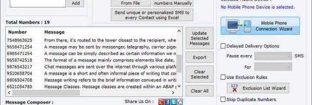 Online SMS BlackBerry screenshot