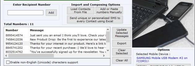 Multi Mobile Messaging Software screenshot
