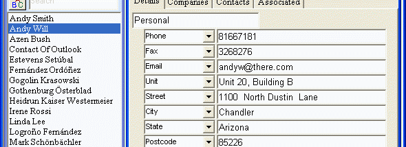 Open Contacts screenshot