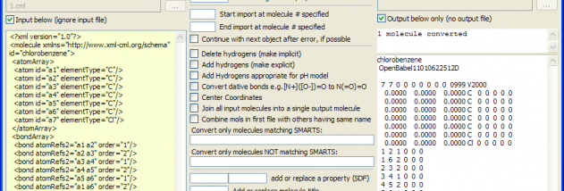 OpenBabelGUI screenshot