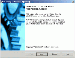 OraDump-to-Access screenshot