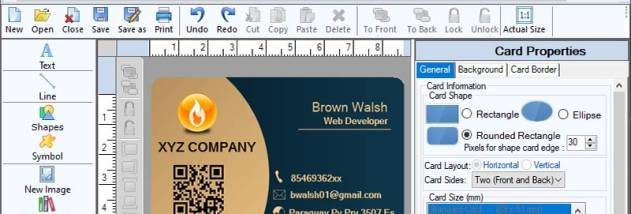Organization Card Printing Software screenshot