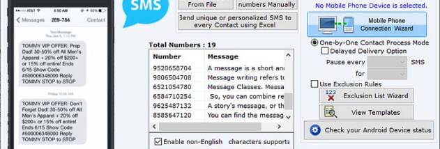 Organization SMS Message Software screenshot