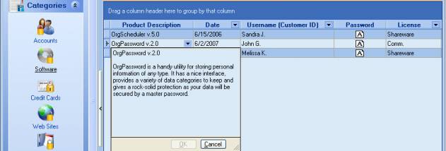 OrgPassword screenshot