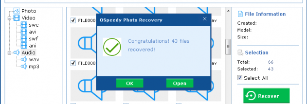 OSpeedy Photo Recovery screenshot
