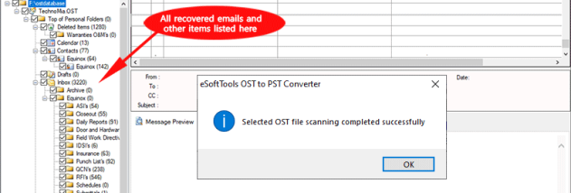 OST File Recovery screenshot