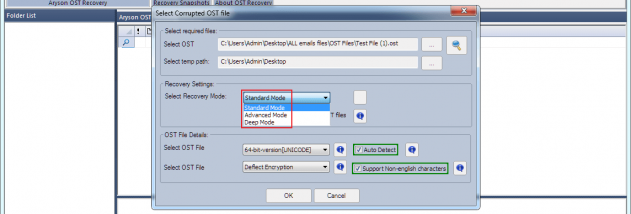 OST File Recovery Tool screenshot