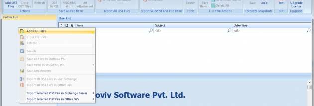 OST Mail Recovery screenshot